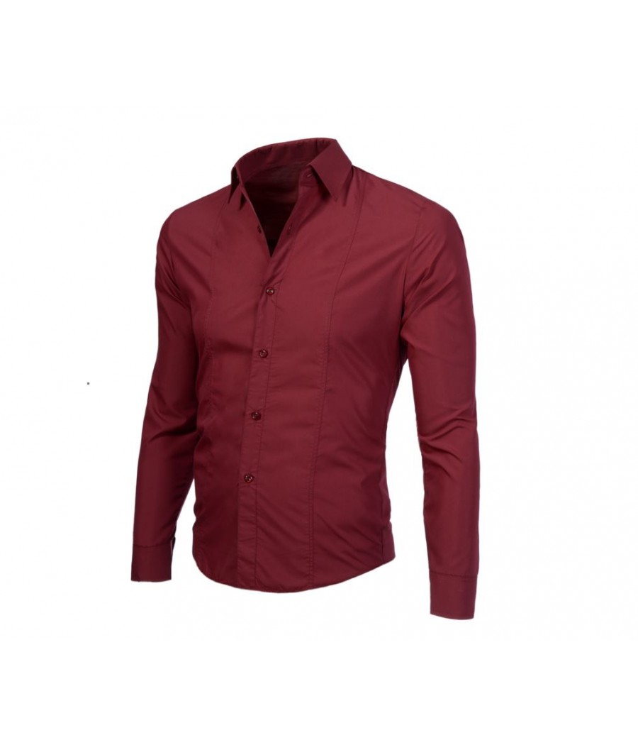 Мъжка риза бордо - Втален модел